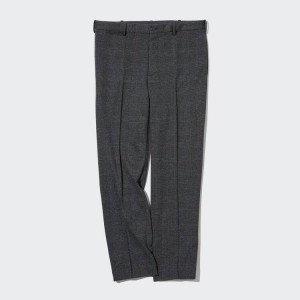 Uniqlo Smart Glen Checked Ankle Length (Long) Men's Trousers Grey | PSXBQO418