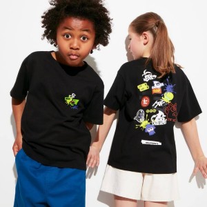 Uniqlo Splatoon 3 Ut Graphic Kids' T Shirts Black | SFERGZ031