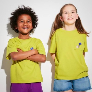 Uniqlo Splatoon 3 Ut Graphic Kids' T Shirts Yellow | YPAXRT207