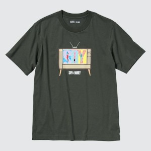 Uniqlo Spy X Family Ut Graphic Men's T Shirts Dark Grey | ENHBMP640