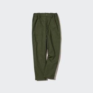 Uniqlo Stretch Warm Lined Baker Kids' Jogger Olive | WATRQF314