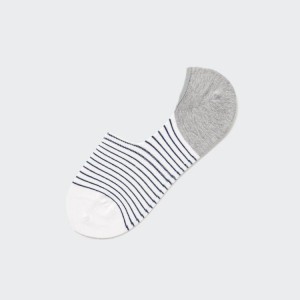 Uniqlo Striped Low Cut Men's Socks White | BQYJPM608