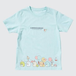 Uniqlo Sumikkogurashi Ut Graphic Kids' T Shirts Blue | KOFYVU294