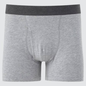 Uniqlo Supima Cotton Boxers (2021 Season) Men's Underwear Grey | KALJOE160