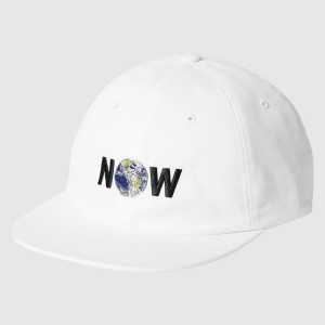 Uniqlo The Message Ut (Cali Dewitt) Men's Caps White | IEWOLF032