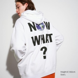 Uniqlo The Message Ut Graphic (Cali Dewitt) Men's Hoodie White | WMGSBN321