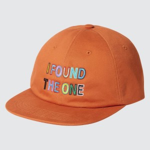 Uniqlo The Message Ut (Lakwena) Men's Caps Orange | SYPKQR962