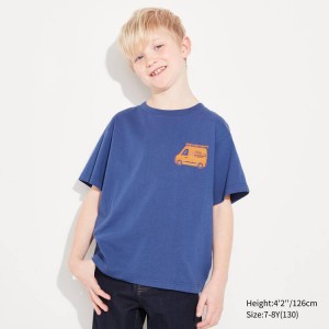 Uniqlo The Super Mario Bros Movie Ut Graphic Kids' T Shirts Blue | JXWUEM235