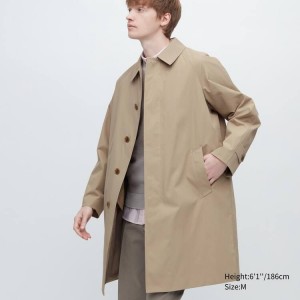 Uniqlo Three-way Single Breasted Men's Coats Beige | ELTHRA204