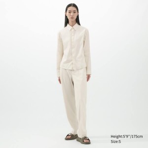 Uniqlo U Stretch Women's Shirts White | SCAWRJ601