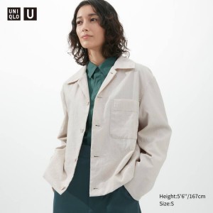 Uniqlo U Women's Jackets Beige | HMDZAU856