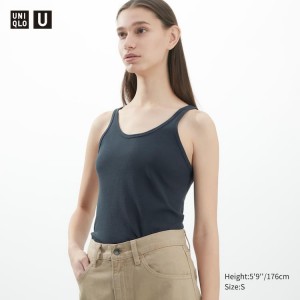 Uniqlo U Women's Vest Dark Grey | IENCGK094