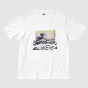 Uniqlo Ukiyo-e Masters Ut Graphic Men's T Shirts White | FVBDNE524