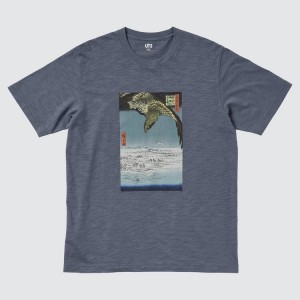 Uniqlo Ukiyo-e Masters Ut Graphic Men's T Shirts Grey | VLJYNR945