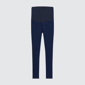 Uniqlo Ultra Stretch Denim Maternity Women's Leggings Blue | MLWSJO986