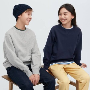 Uniqlo Ultra Stretch Kids' Sweatshirts Grey | VYSTGX420