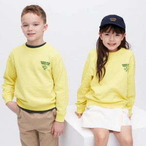 Uniqlo Ultra Stretch Kids' Sweatshirts Yellow | CWXASI154