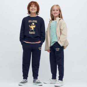 Uniqlo Ultra Stretch Printed Kids' Jogger Navy | KGARUJ825