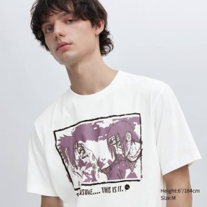 Uniqlo Ut Archive Naruto Graphic Men's T Shirts White | KCTZAS059