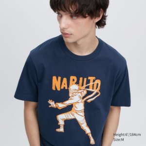 Uniqlo Ut Archive Naruto Graphic Men's T Shirts Navy | JYOZMV135