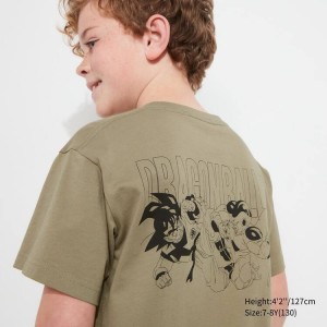 Uniqlo Ut Short Sleeve Dragon Ball Kids' T Shirts Green | YMPIOC971