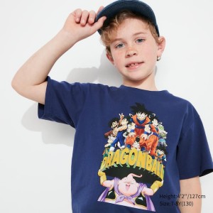 Uniqlo Ut Short Sleeve Dragon Ball Kids' T Shirts Blue | RLCZXI631