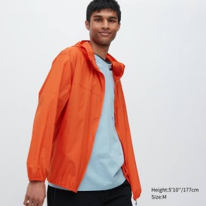 Uniqlo Uv Protection 3d Cut Pocketable Men's Parka Orange | VNZQRT256