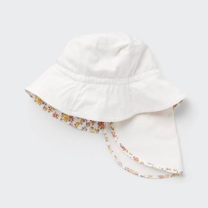 Uniqlo Uv Protection Baby Hats White | JMPNQK508