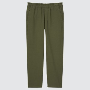 Uniqlo Washed Jersey Ankle Length Men's Loungewear Dark Green | EVWNBZ568