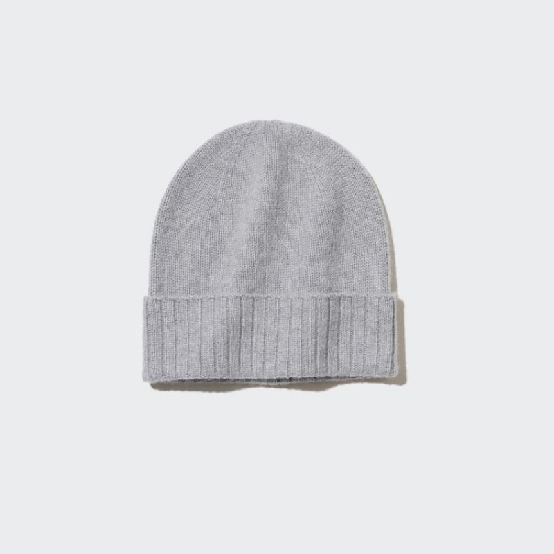 Uniqlo 100% Cashmere Knitted Men\'s Beanie Light Grey | LMKZRQ927