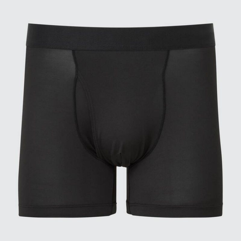 Uniqlo Airism Boxers Men\'s Underwear Black | YBTIEA674