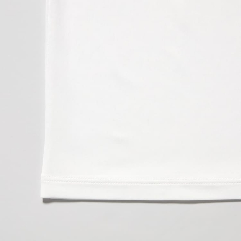 Uniqlo Airism Crew Neck Short Sleeved Men's T Shirts White | WAJRMH817