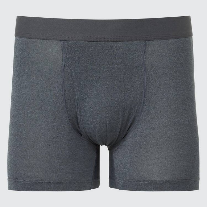 Uniqlo Airism Heather Boxers Men\'s Underwear Grey | QDWBKH374