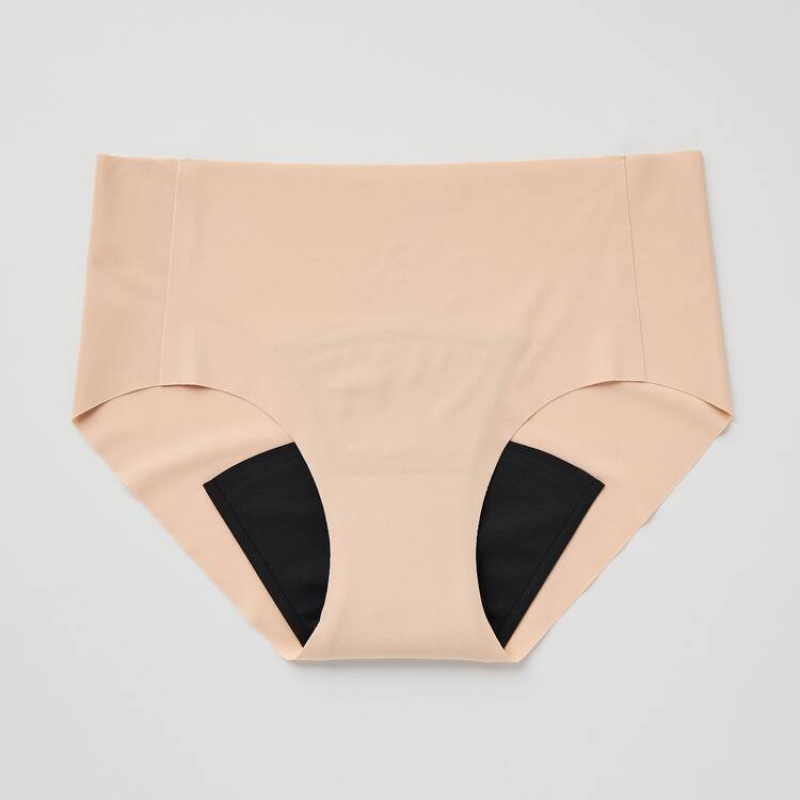 Uniqlo Airism Hiphugger Period Pants (Light Absorbency) Women's Underwear Coral | LIAQOC698