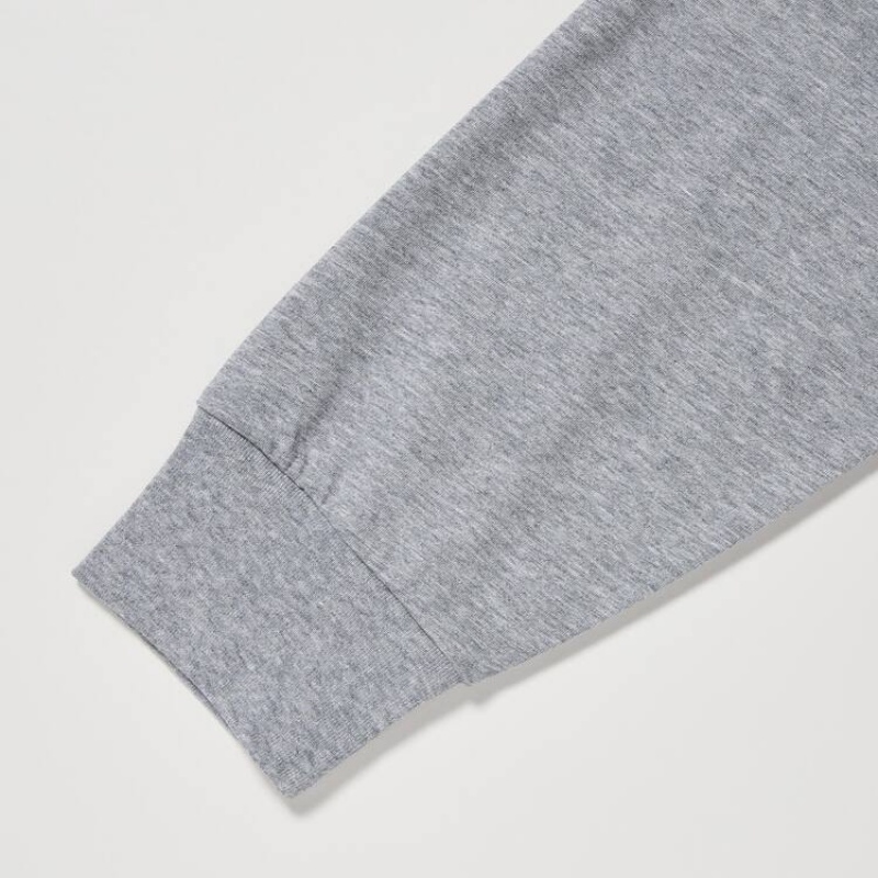 Uniqlo Airism Long Sleeve Men's Polo Shirts Grey | WJNBIK906