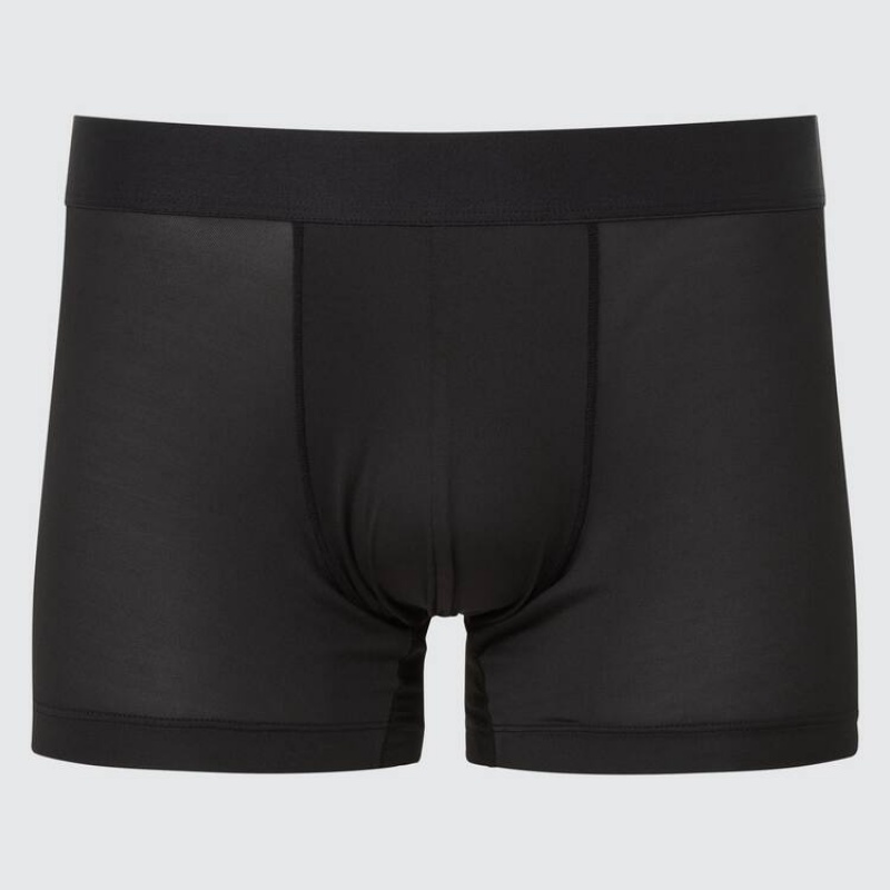 Uniqlo Airism Low Rise Boxers Men\'s Underwear Black | ALUFEQ928