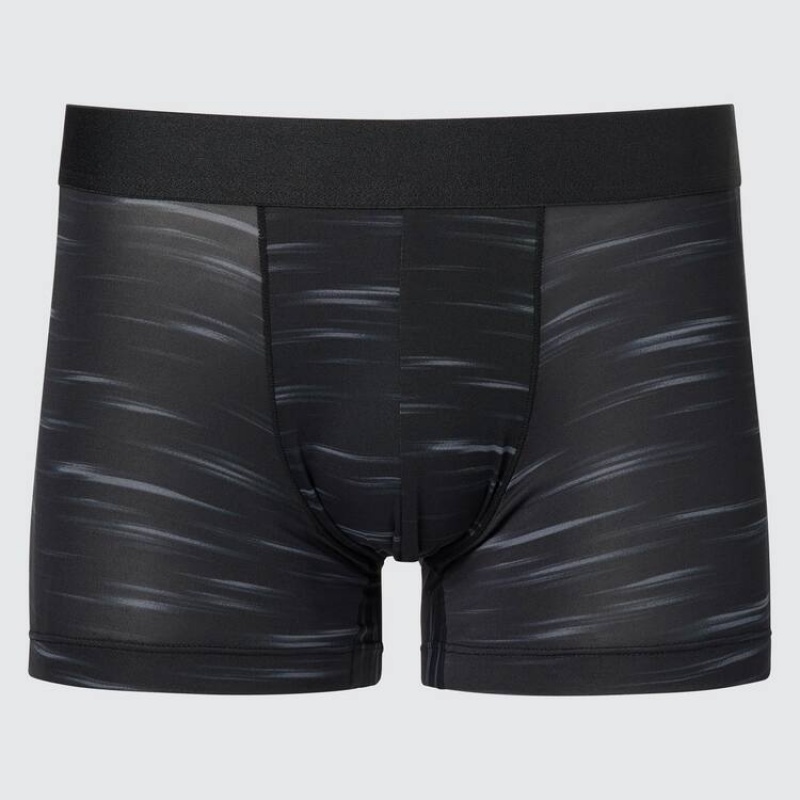 Uniqlo Airism Low Rise Boxers Men\'s Underwear Black | BOHZIQ189