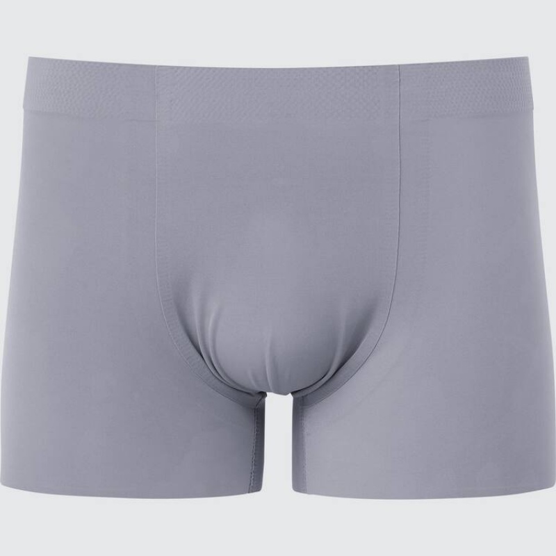 Uniqlo Airism Ultra Seamless Boxer Men\'s Underwear Grey | ZCPMVR369