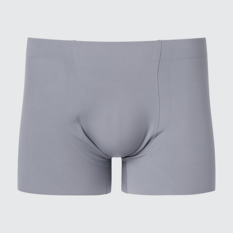 Uniqlo Airism Ultra Seamless Boxers Men\'s Underwear Grey | BXIATP570