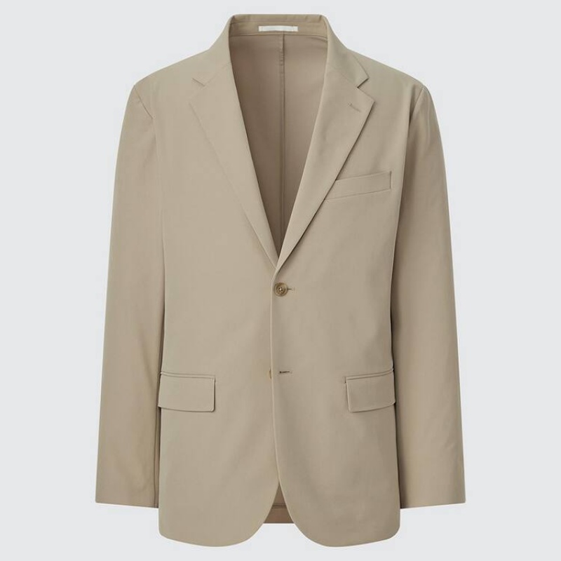 Uniqlo Airsense Ultra Light Men's Jackets Beige | HCYPSE812