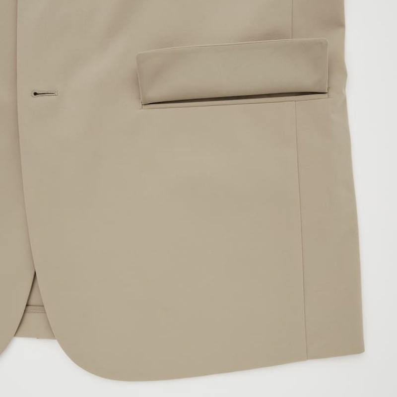 Uniqlo Airsense Ultra Light Men's Jackets Beige | HCYPSE812