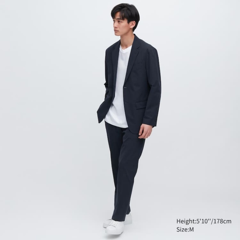 Uniqlo Airsense Ultra Light Men's Jackets Navy | CBHWSO387