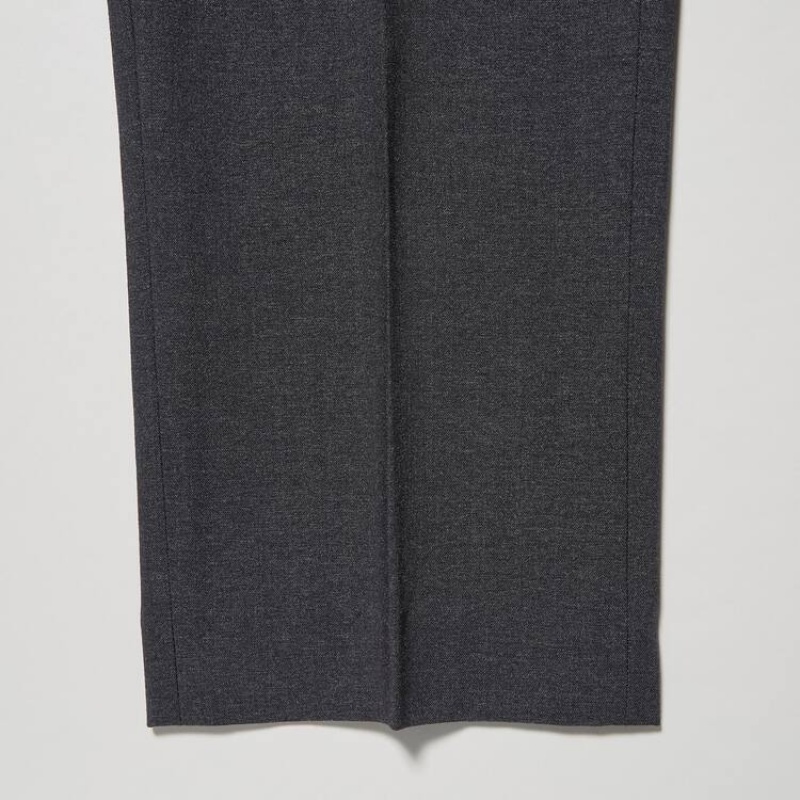 Uniqlo Airsense Ultra Light Wool-like (Short) Men's Trousers Dark Grey | LKXEQM021