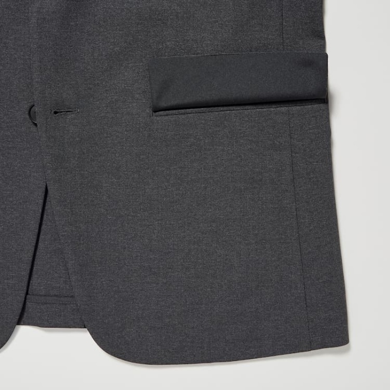 Uniqlo Airsense Ultra Light Wool-look Men's Jackets Dark Grey | TKHYRS149