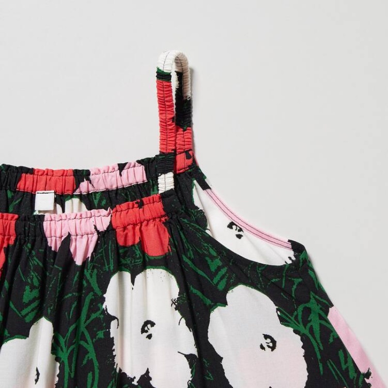 Uniqlo Andy Warhol Flowers Collection Ut Camisole Kids' Dress Pink | VKYQZW421