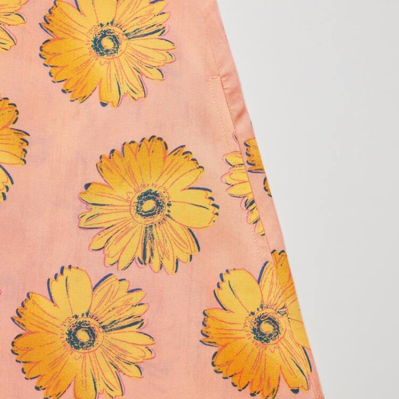 Uniqlo Andy Warhol Flowers Collection Ut Camisole Kids' Dress Light Orange | GFXCBJ952