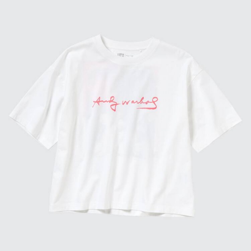 Uniqlo Andy Warhol Flowers Collection Ut Graphic Women's T Shirts White | WZGIDU542