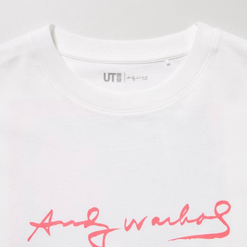 Uniqlo Andy Warhol Flowers Collection Ut Graphic Women's T Shirts White | WZGIDU542