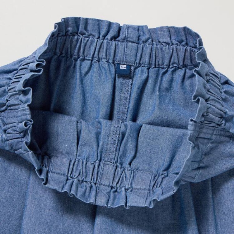 Uniqlo Chambray Kids' Shorts Blue | ZPEHSX157