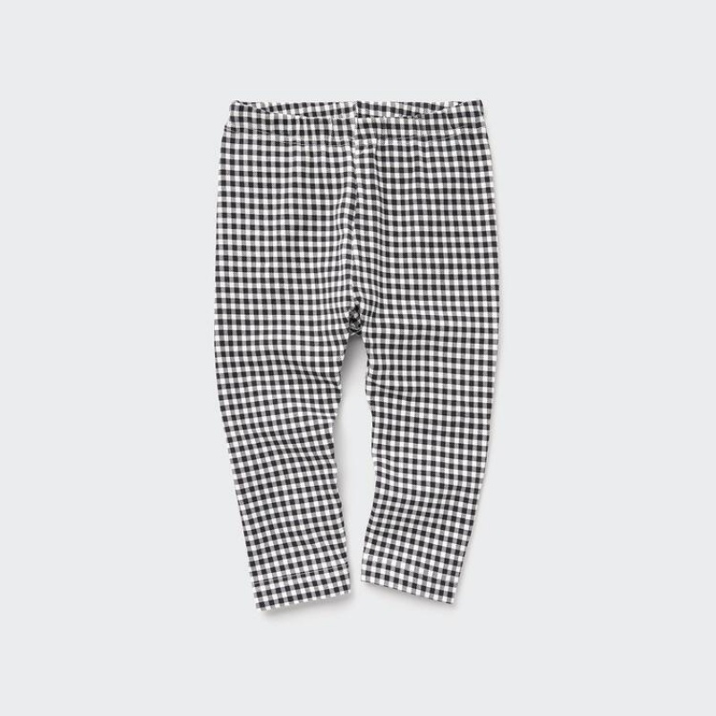 Uniqlo Checked Baby Leggings Black | VALMKH172